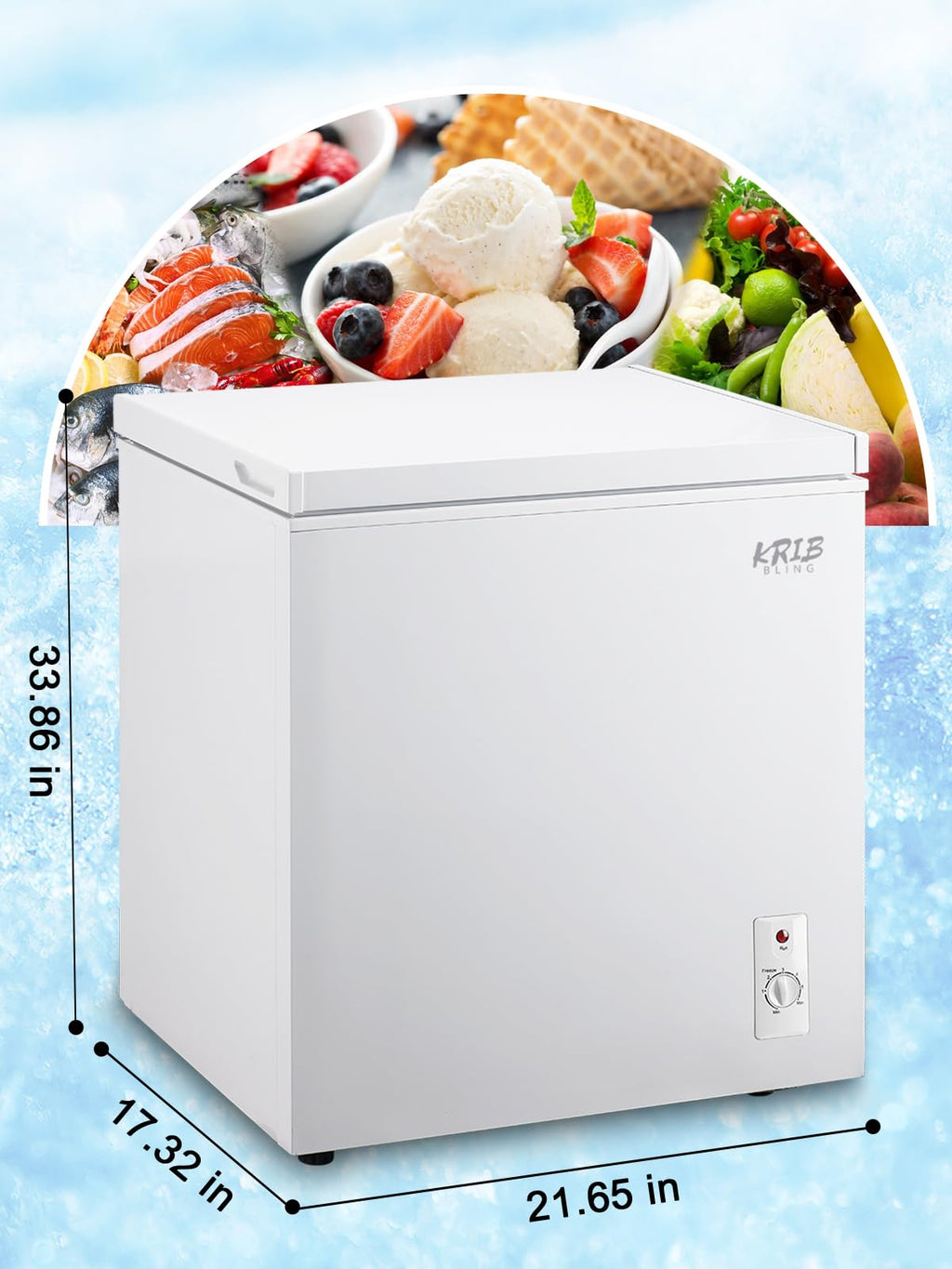 7.0 Cu.Ft White Mini Chest Freezer F23402
