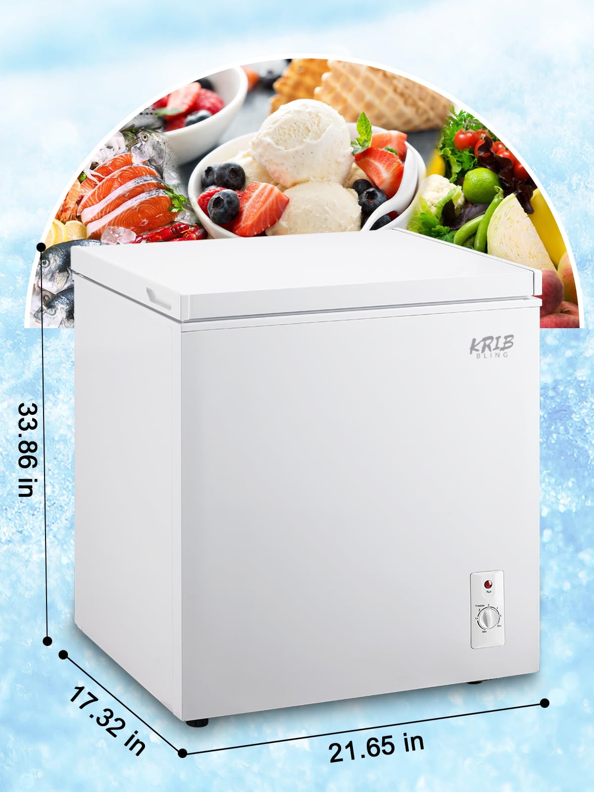 7.0 Cu.Ft White Mini Chest Freezer F23402