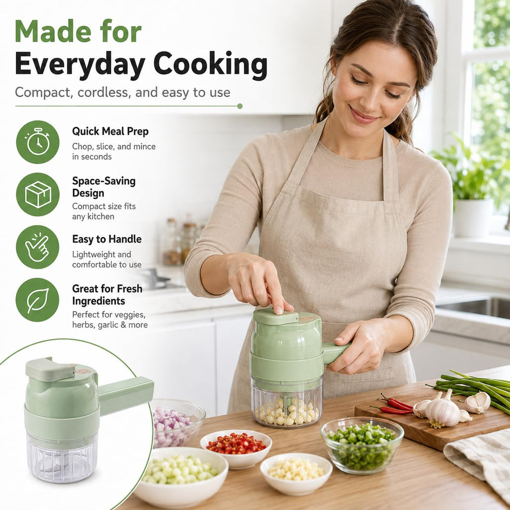 Handheld Electric Vegetable Cutter Set E996