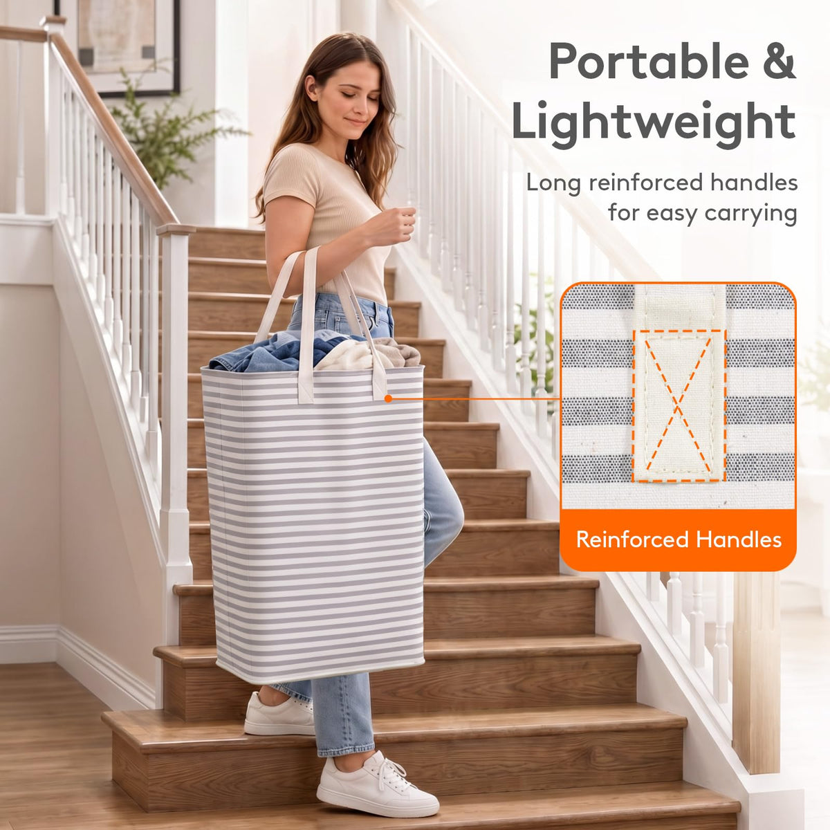 80L 2 Pack Grey Laundry Baskets N39278