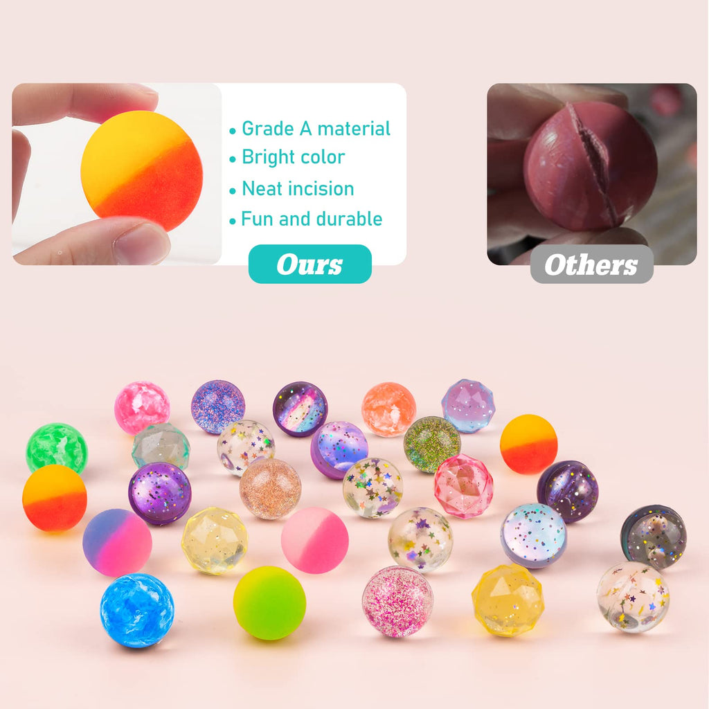 24 Pieces Bouncy Balls 32mm 6 Styles E65262