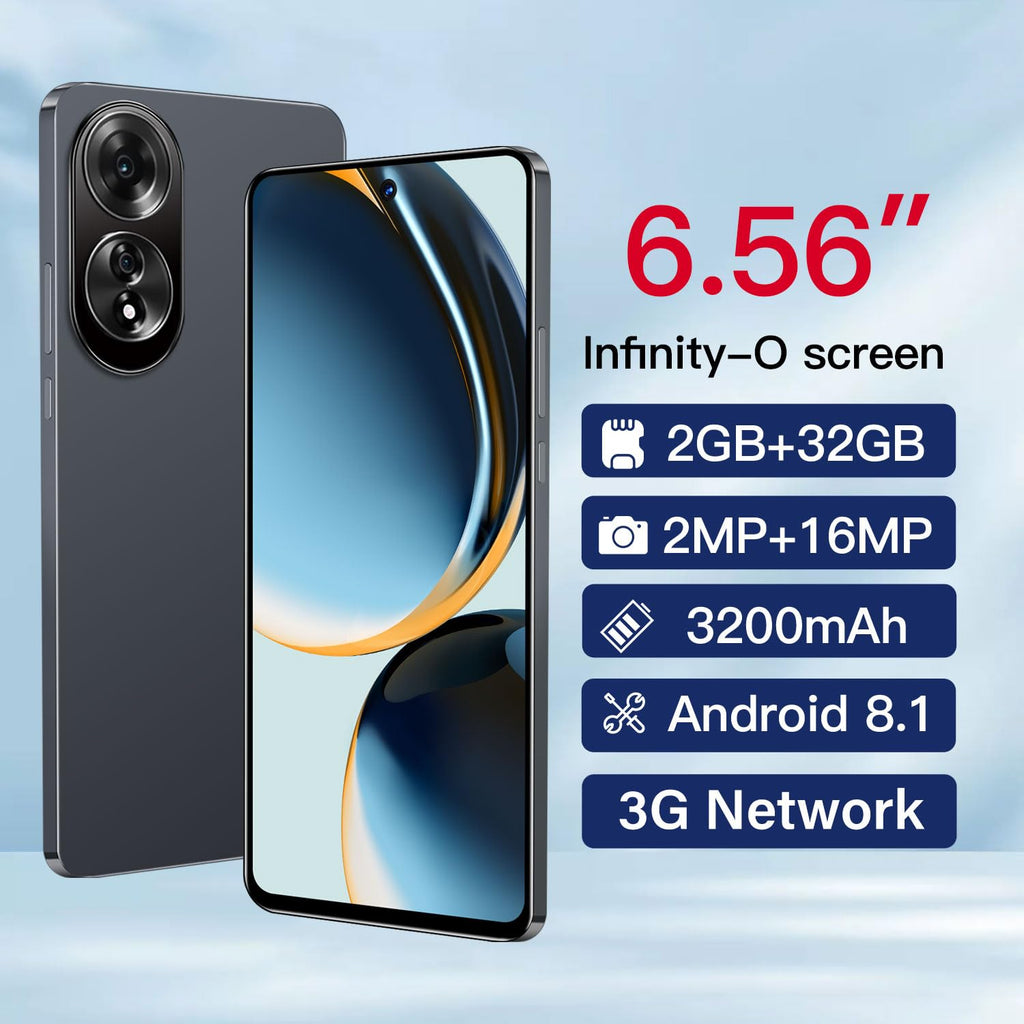 Unlocked Smartphone 6.56 inch HD Display 2GB RAM 32GB ROM Dual SIM Android Phone P39785