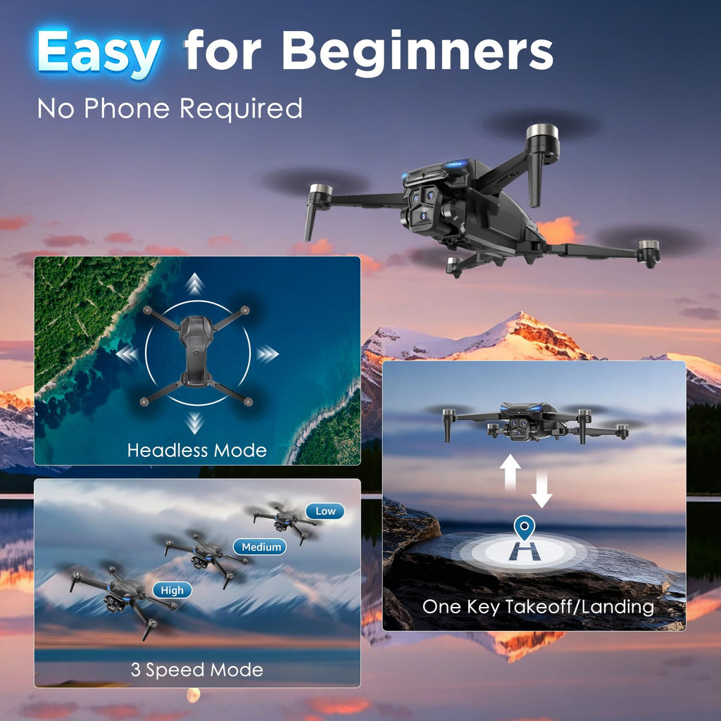 4K Camera GPS Foldable Drone with 4.5” HD Screen Controller S4848