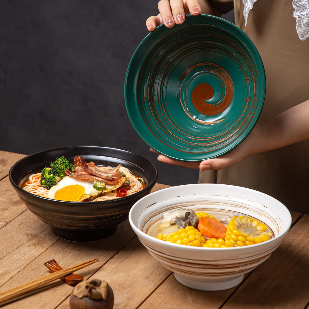 Multicolor Ceramic Ramen Bowl Set of 4 C751004