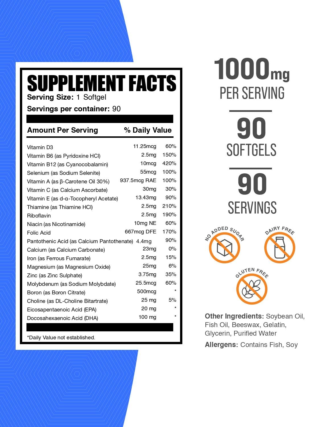 Multivitamin Softgels Gluten Free 90 Count Z255978