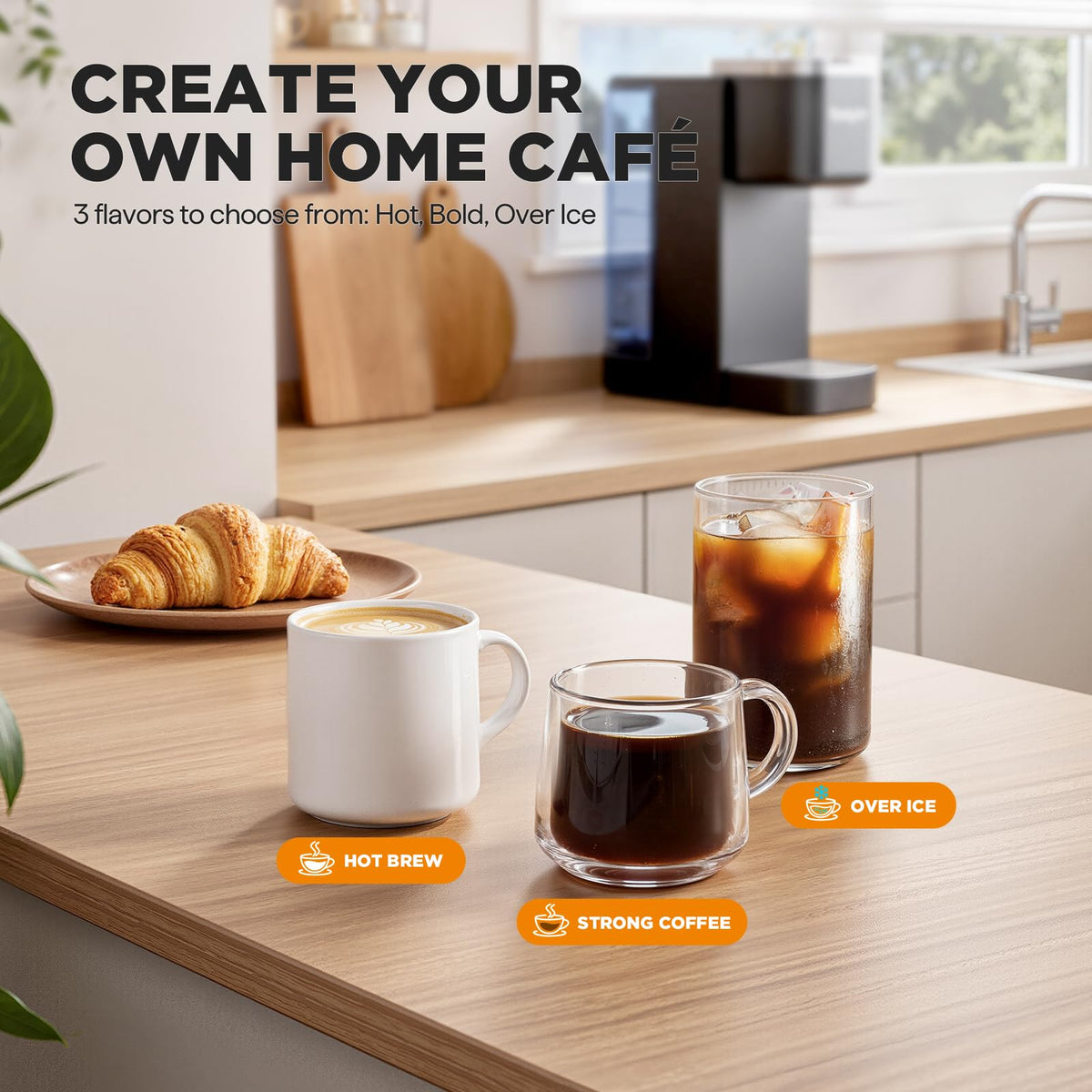 Single Serve Coffee Maker with 3 Brew Styles W39054