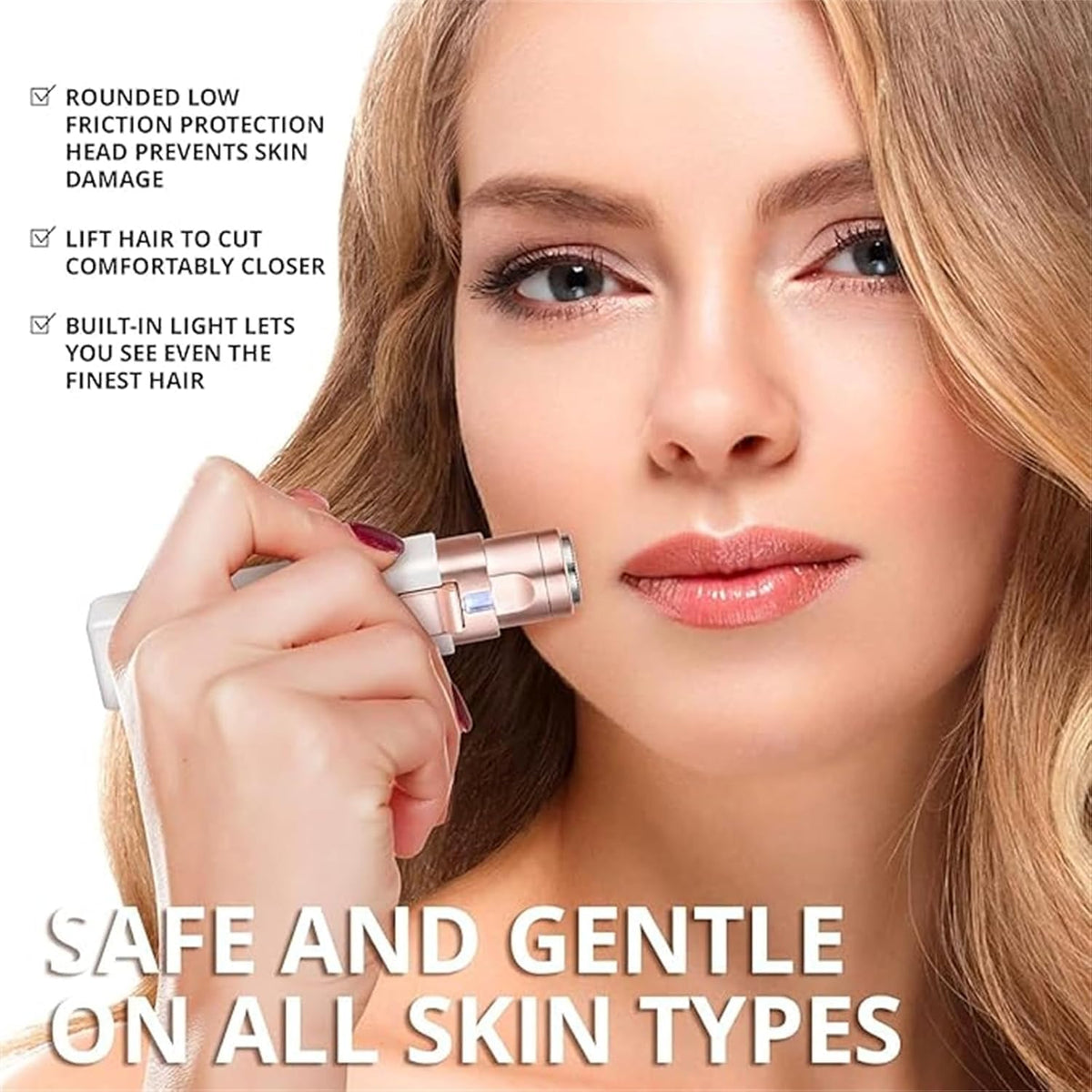 Portable Facial Shaver for Women, 2-in-1 Eyebrow Trimmer Q894946