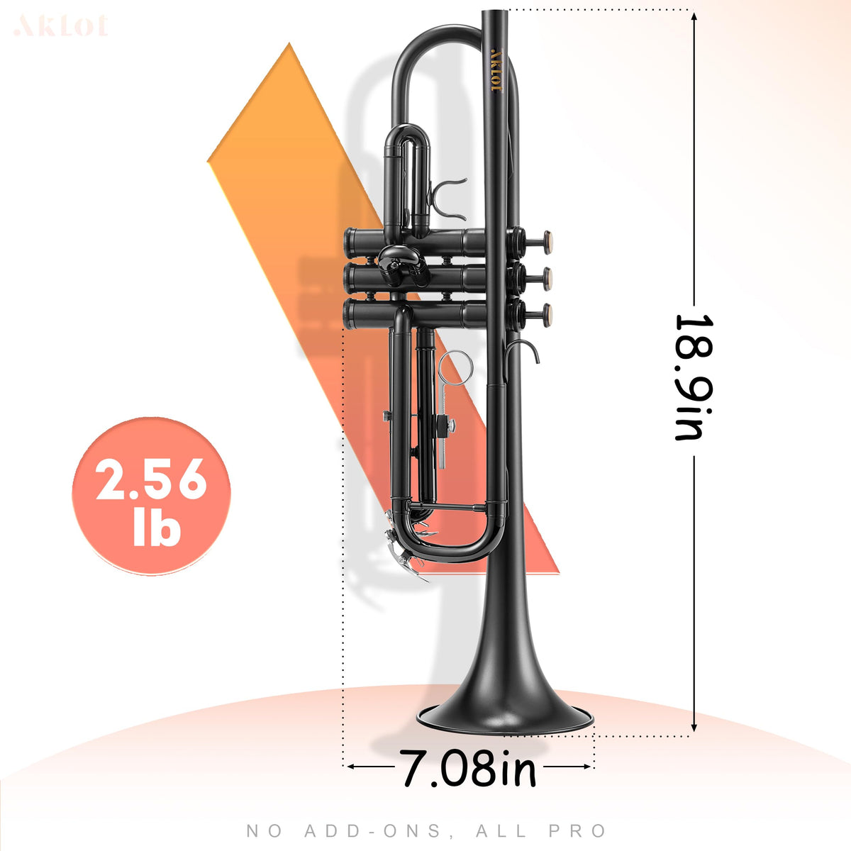 Satin Black Bb Trumpet with Hard Case Y897