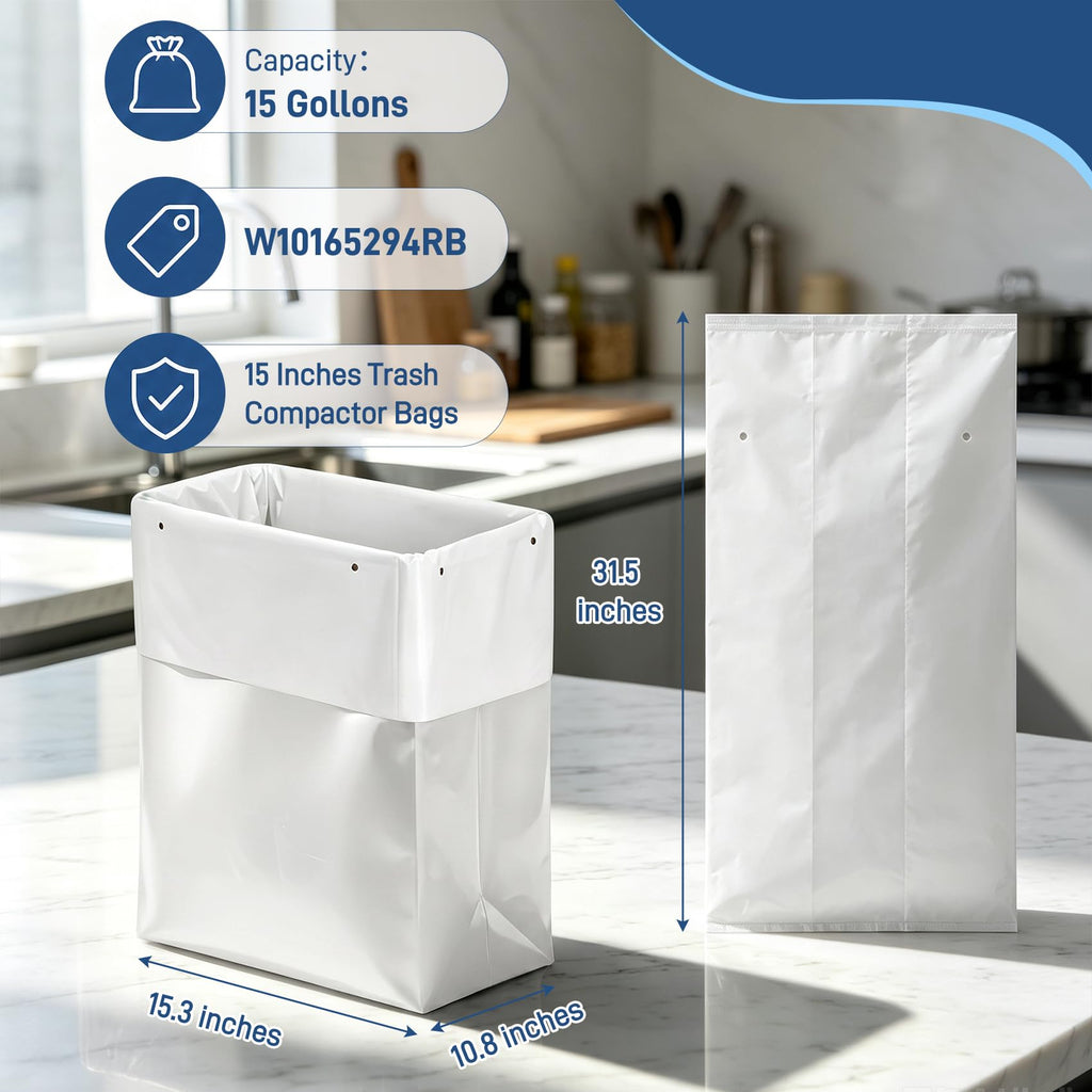 60-pack Trash Compactor Bags with Pre-punched Holes R580