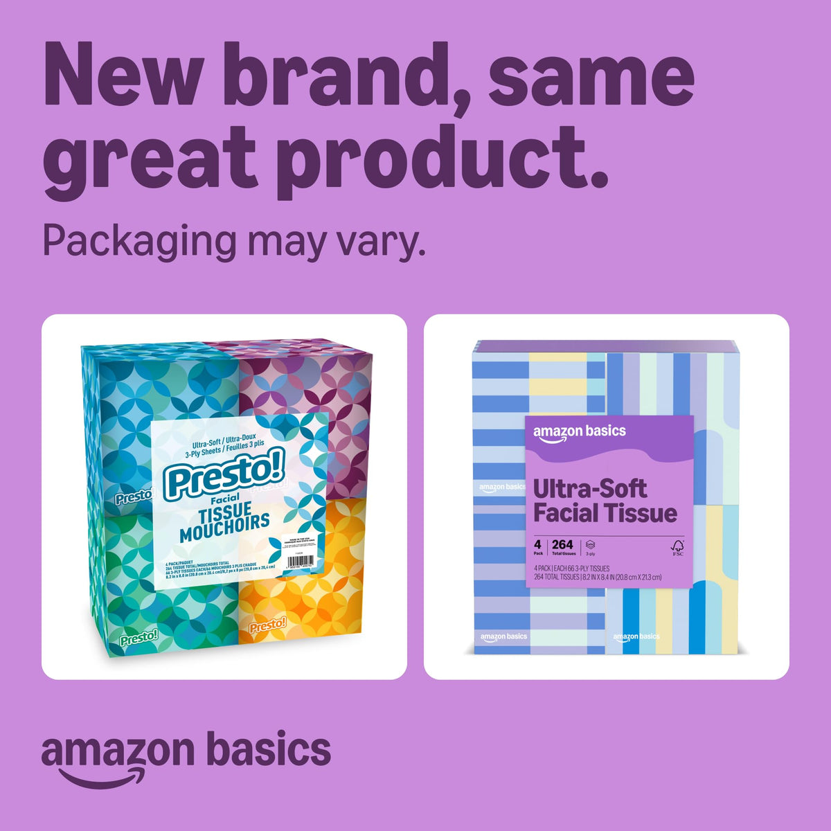 Ultra-Soft 3-Ply Facial Tissues, 264 Count K6080