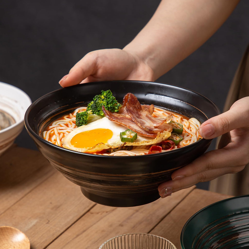 Multicolor Ceramic Ramen Bowl Set of 4 C751004