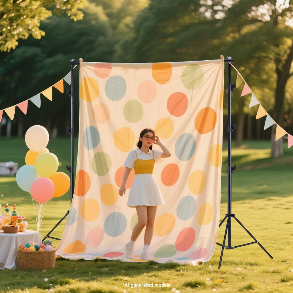 8x10ft Adjustable Backdrop Stand Kit with Carrying Case K229845