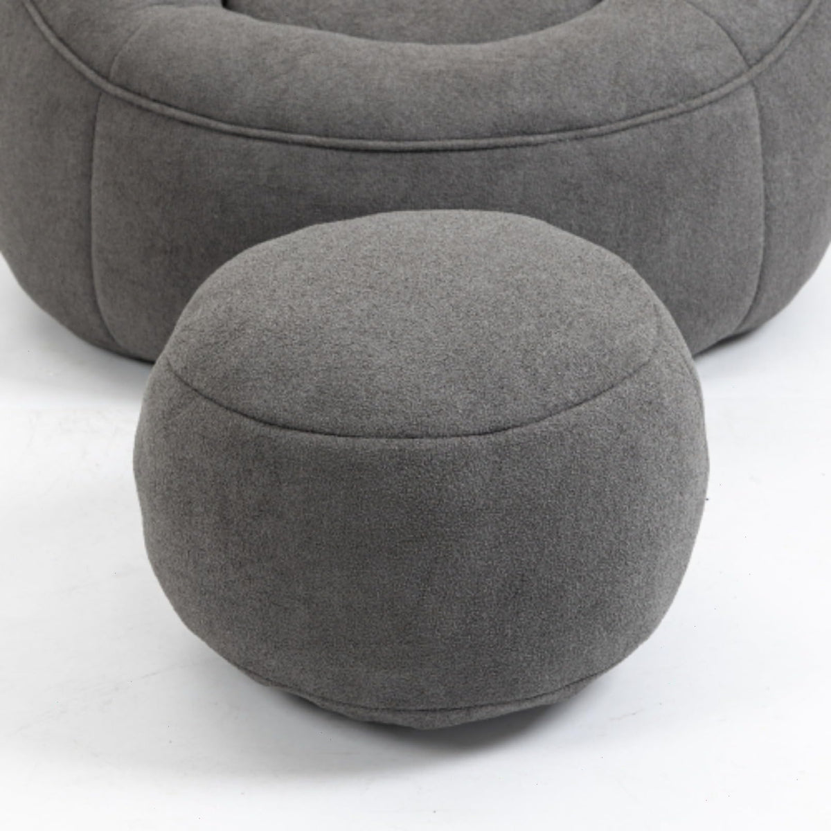 Microfiber Memory Foam Bean Bag Chair with Footstool H26750