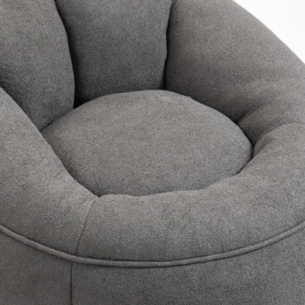 Microfiber Memory Foam Bean Bag Chair with Footstool H26750