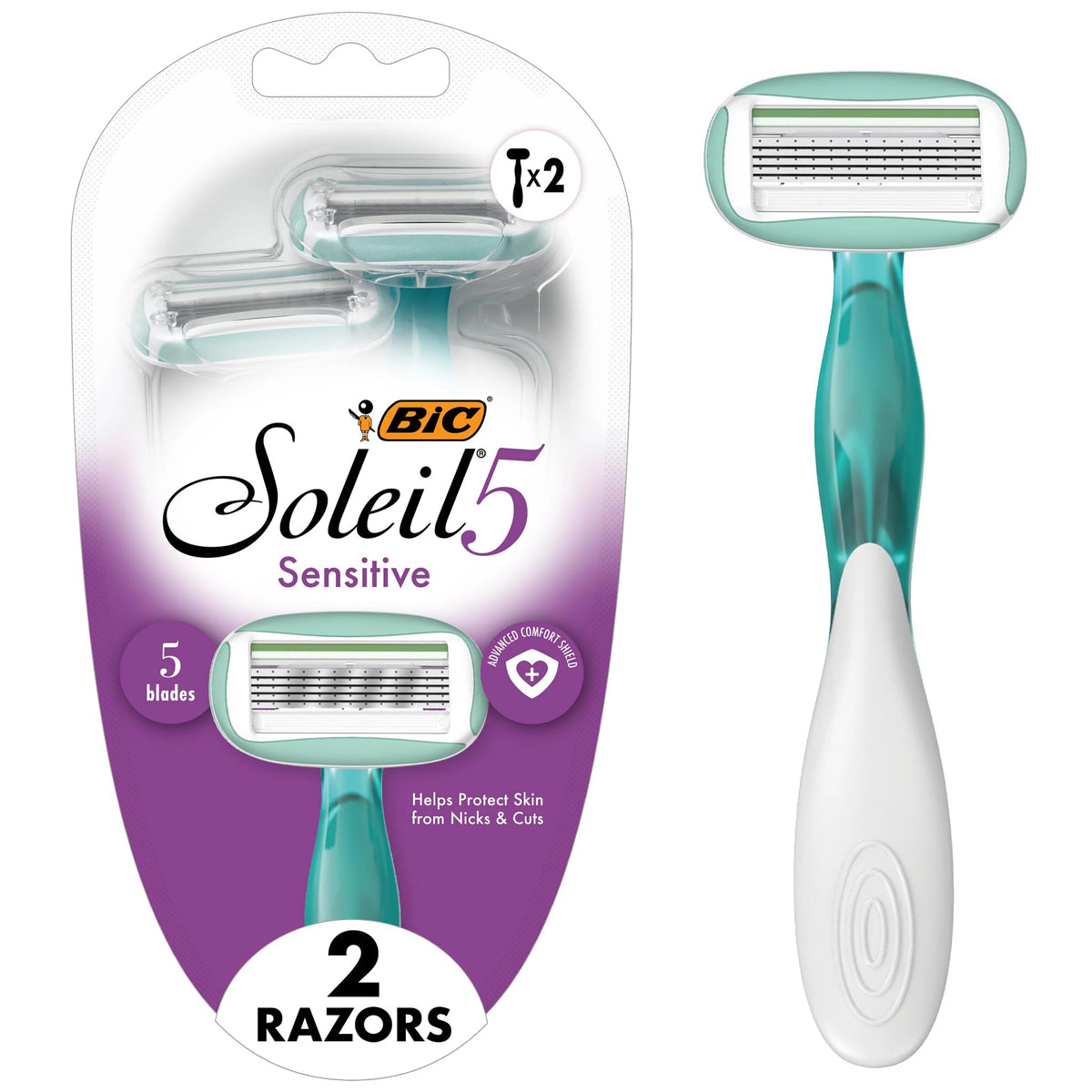5 Blade Womens Disposable Razors, 2 Count B201357