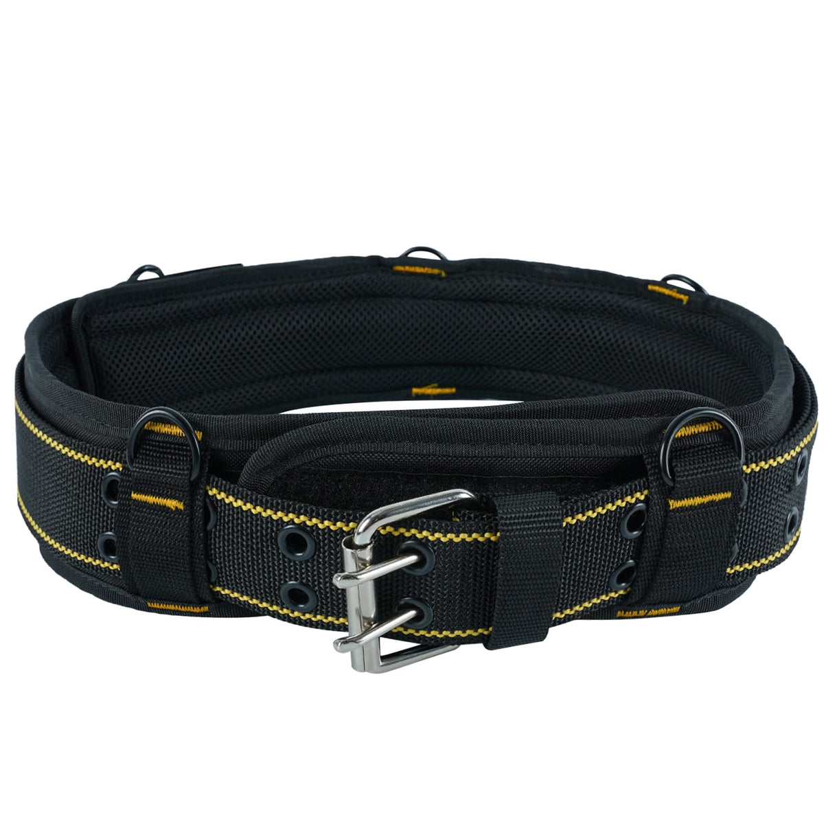 2-Inch Padded Tool Belt with 4 D-Rings Heavy Duty Double Metal Roller Buckle S572216