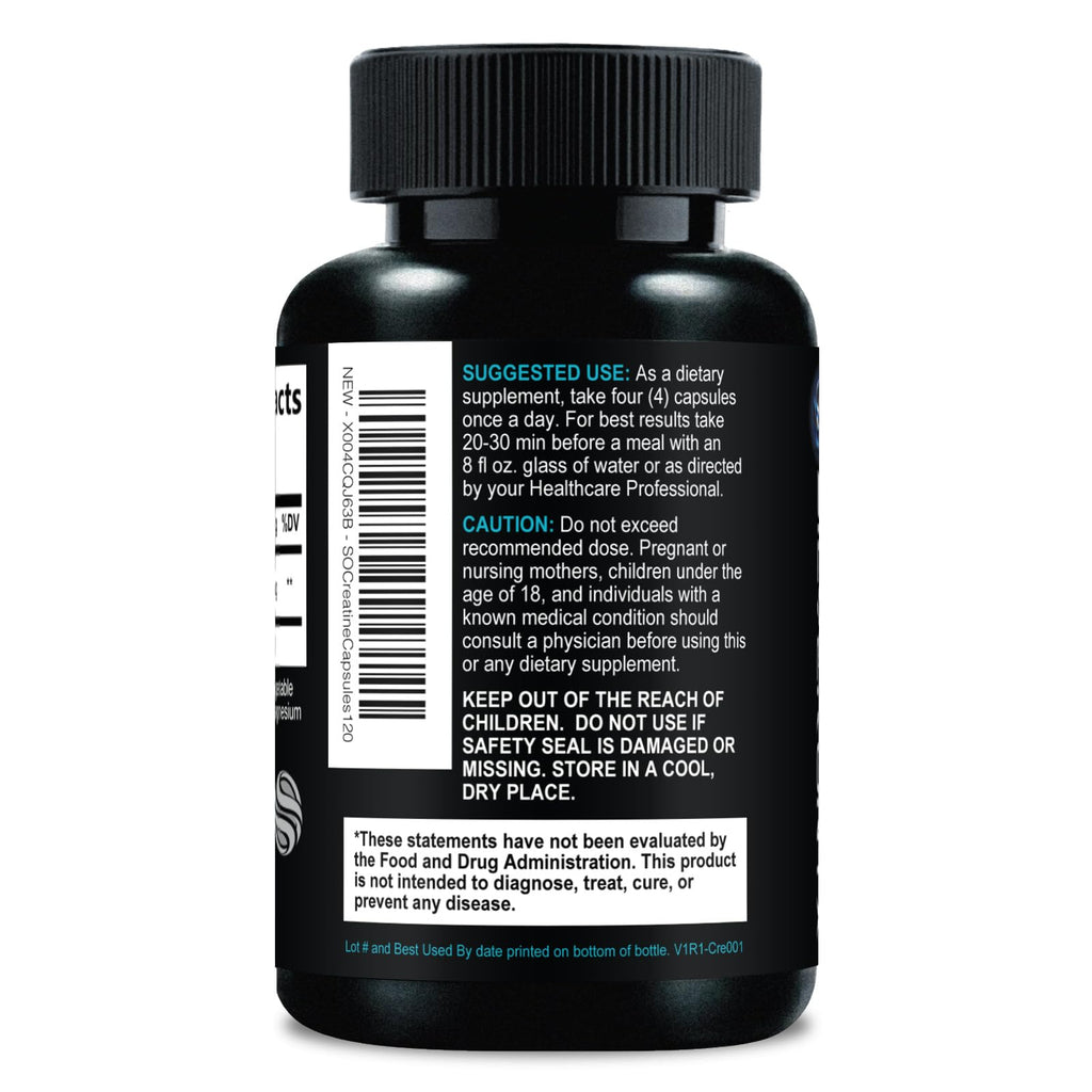 Micronized Creatine Monohydrate 3000mg 60 Capsules R449001