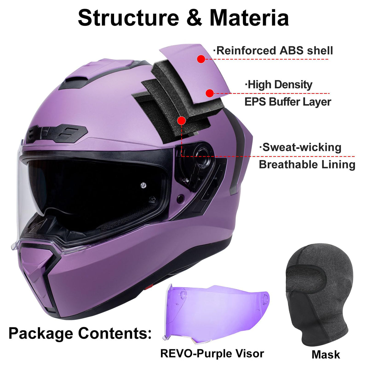 Dual Visor Full Face Motorcycle Helmet O600668