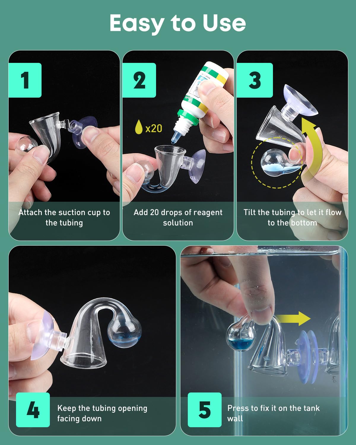 Glass CO2 Drop Checker for Aquarium W405