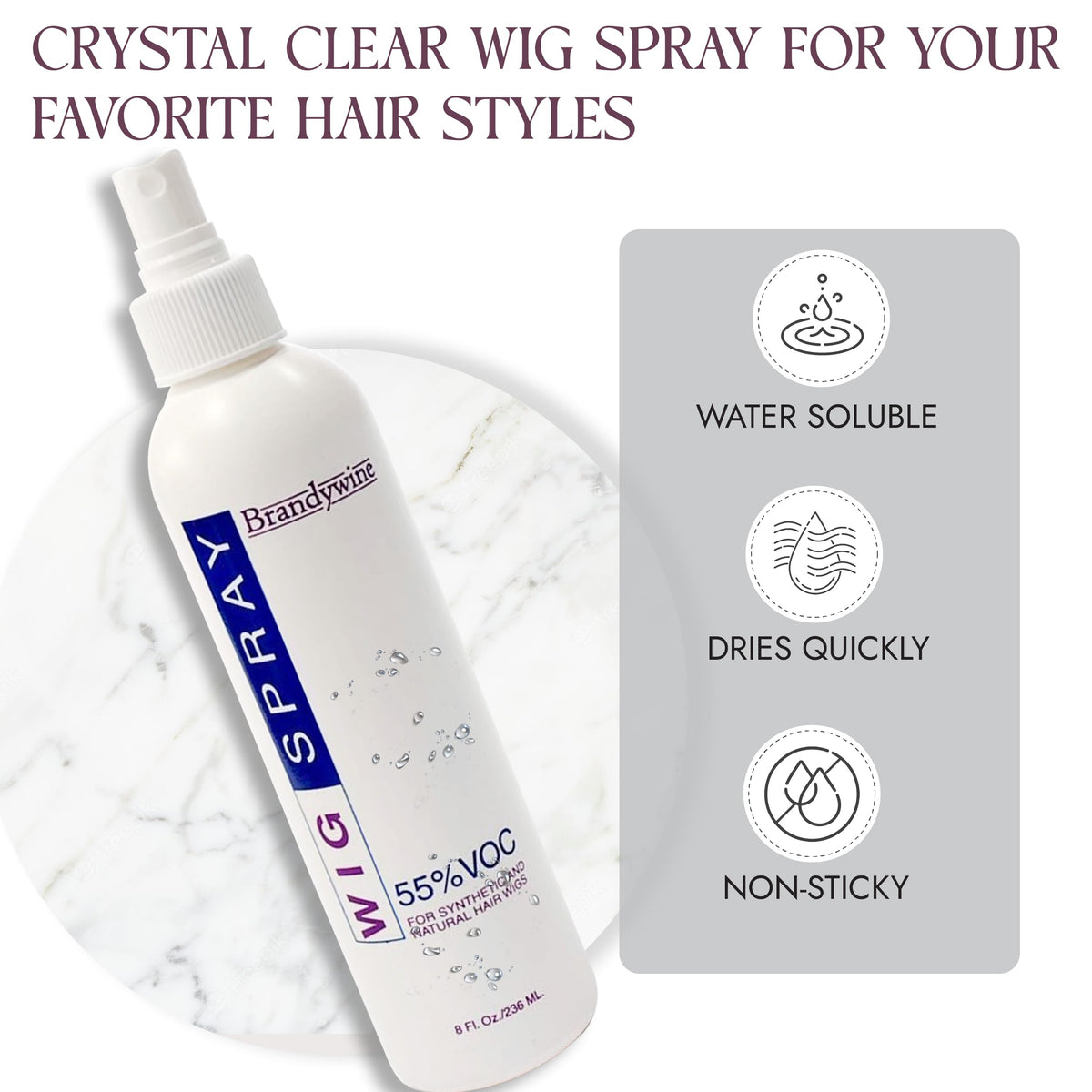 Wig Spray for Synthetic & Natural Hair Wigs Z26788