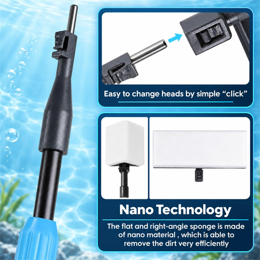 6 in 1 Aquarium Cleaning Tool Kit with Telescopic Long Handle H324928
