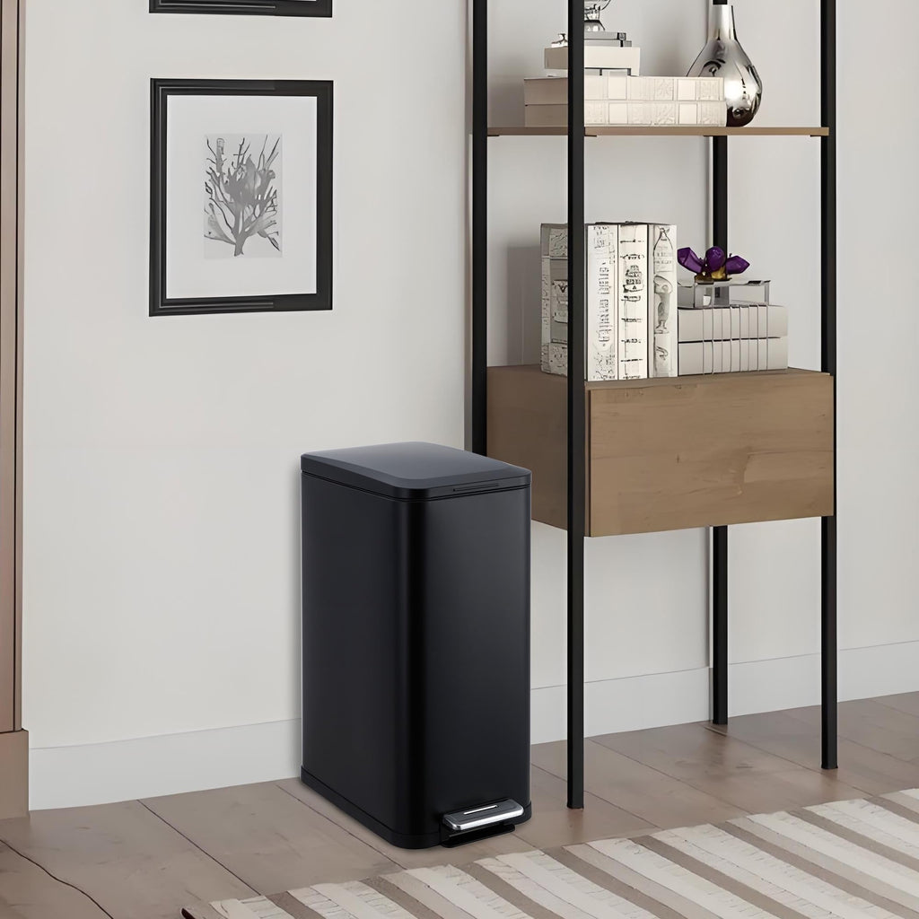 50L Stainless Steel Step Trash Can with Lid L459
