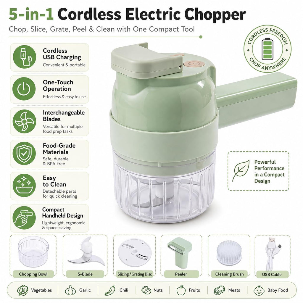 Handheld Electric Vegetable Cutter Set E996