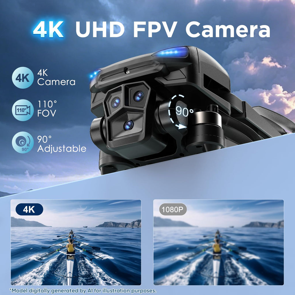 4K Camera GPS Foldable Drone with 4.5” HD Screen Controller S4848