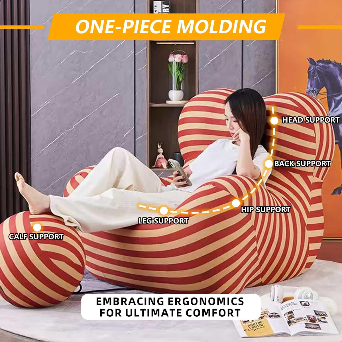 Memory Foam Bean Bag Chair with Filler Included K22503