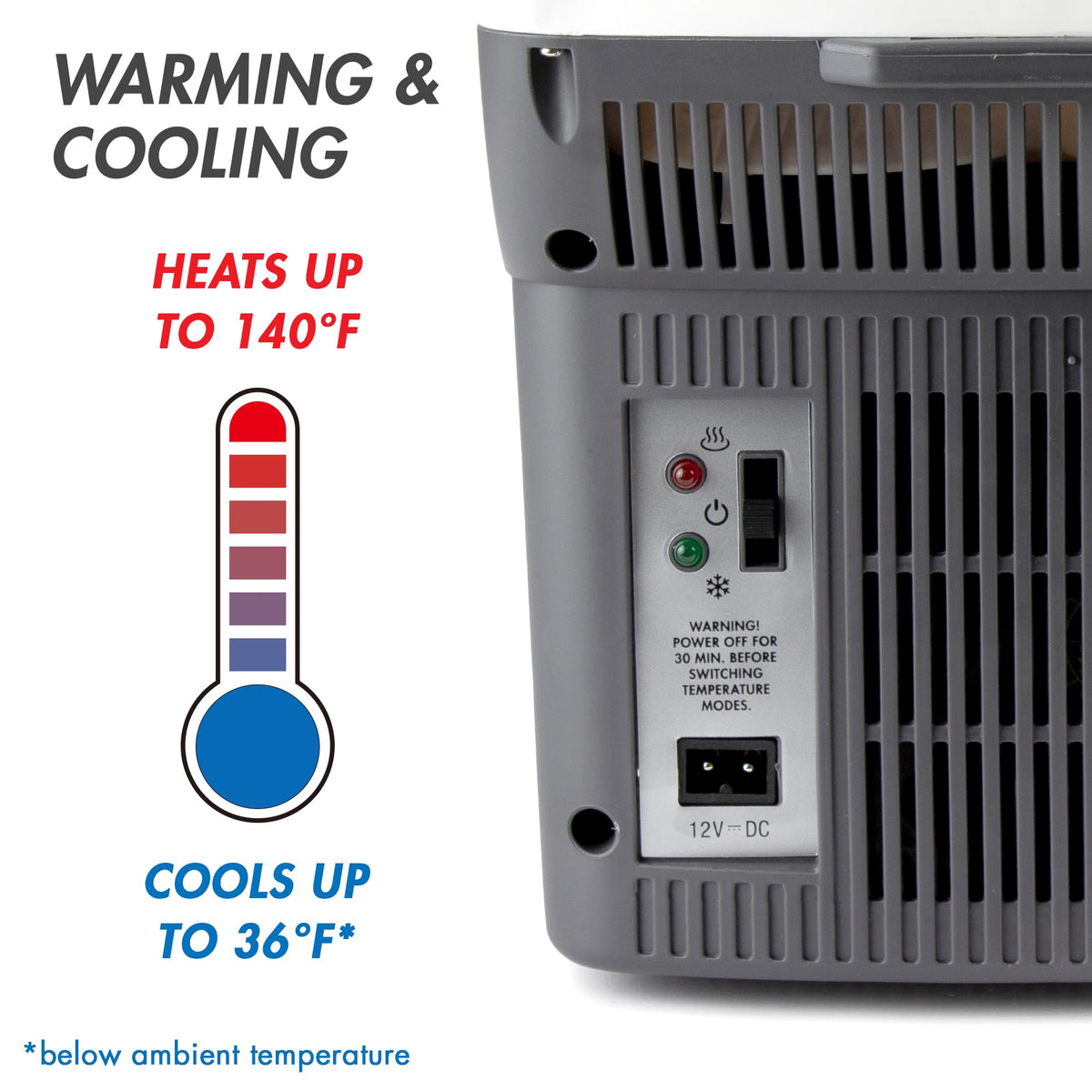 12V 6 Quart Portable Electric Cooler Warmer W717222