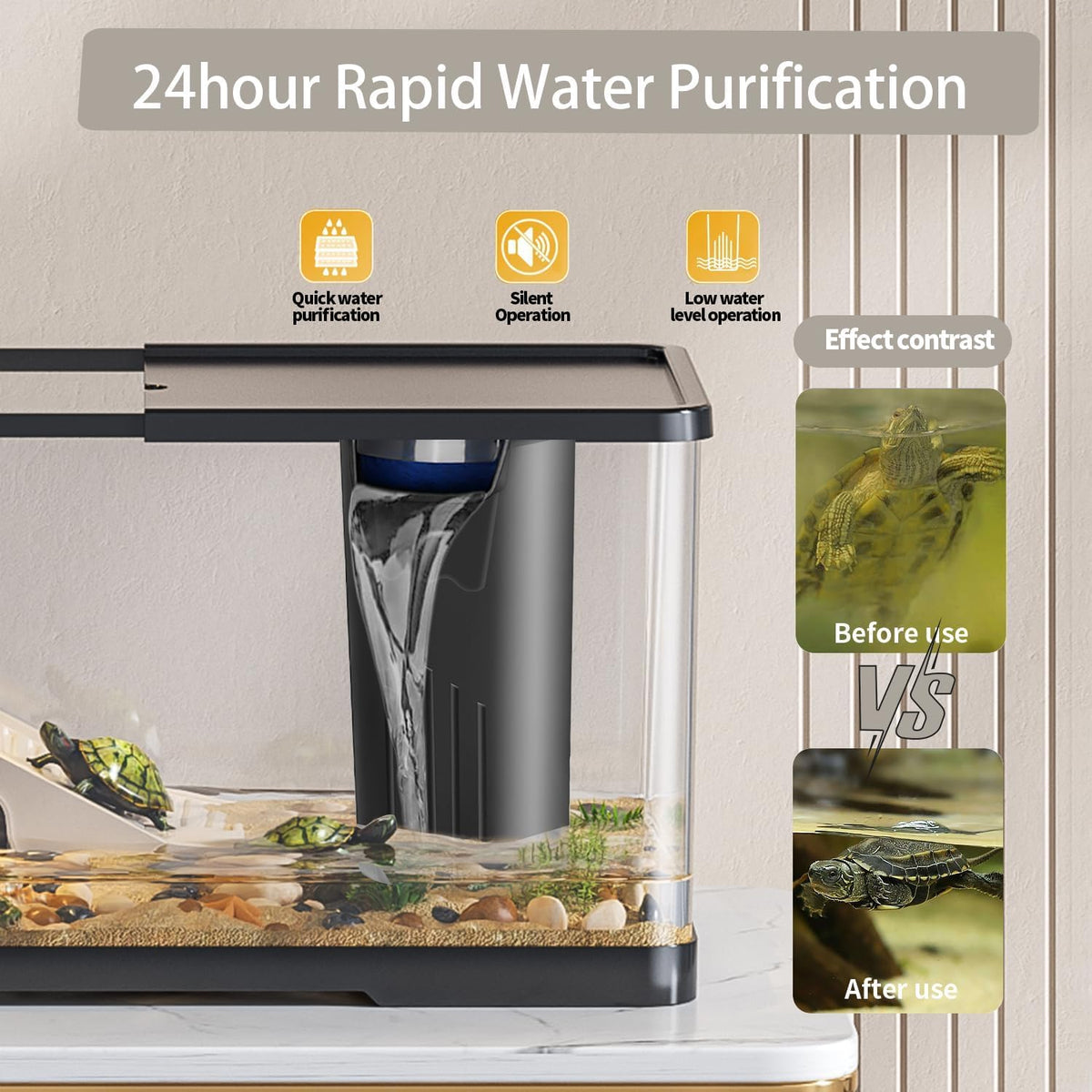 4.7 Gallon Aquatic Turtle Habitat with Basking Lamp, Filter & Platform S868082