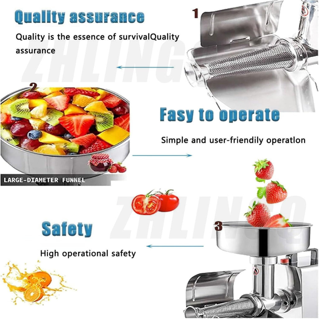 Electric Tomato Strainer Machine 330 lbs/hr 450W Stainless Steel C360