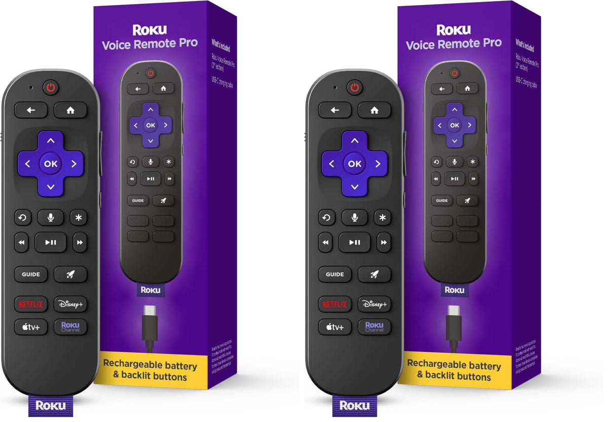 Rechargeable TV Remote Control with Voice Controls B482290