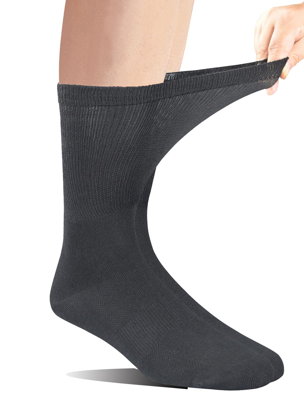 Men's 6 Pairs Bamboo Rayon Breathable Mid-Calf Socks with Arch Support H862