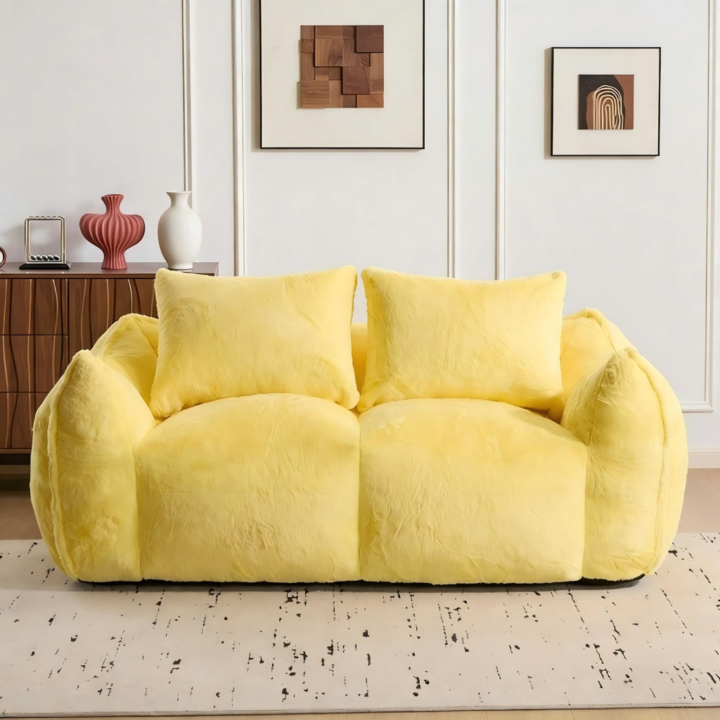 Oversized Faux Fur Memory Foam Bean Bag Chair G329