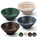 Multicolor Ceramic Ramen Bowl Set of 4 C751004