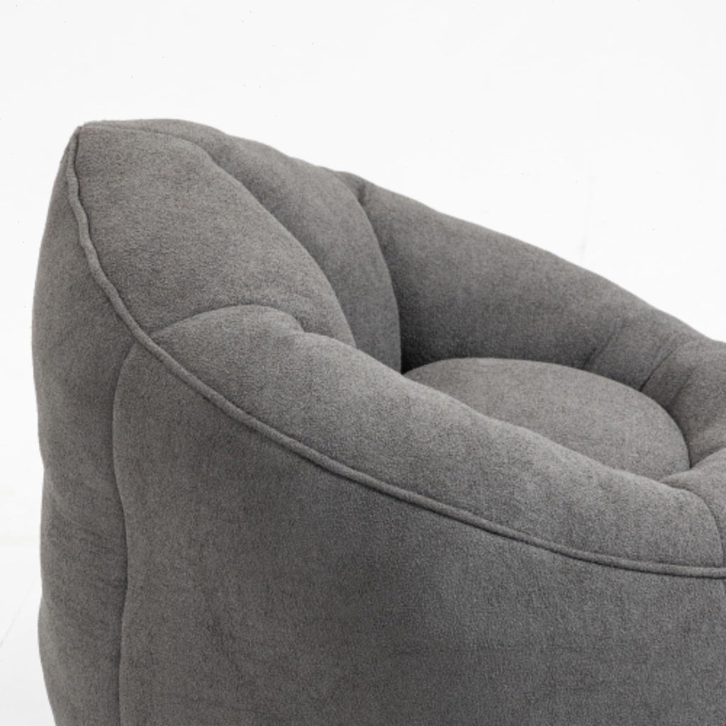 Microfiber Memory Foam Bean Bag Chair with Footstool H26750