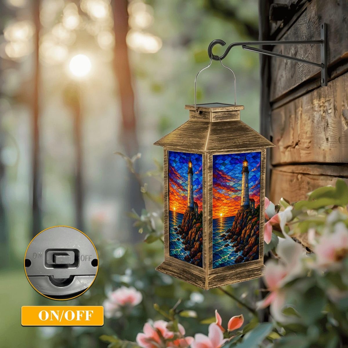 Waterproof Mosaic LED Solar Lantern G85577
