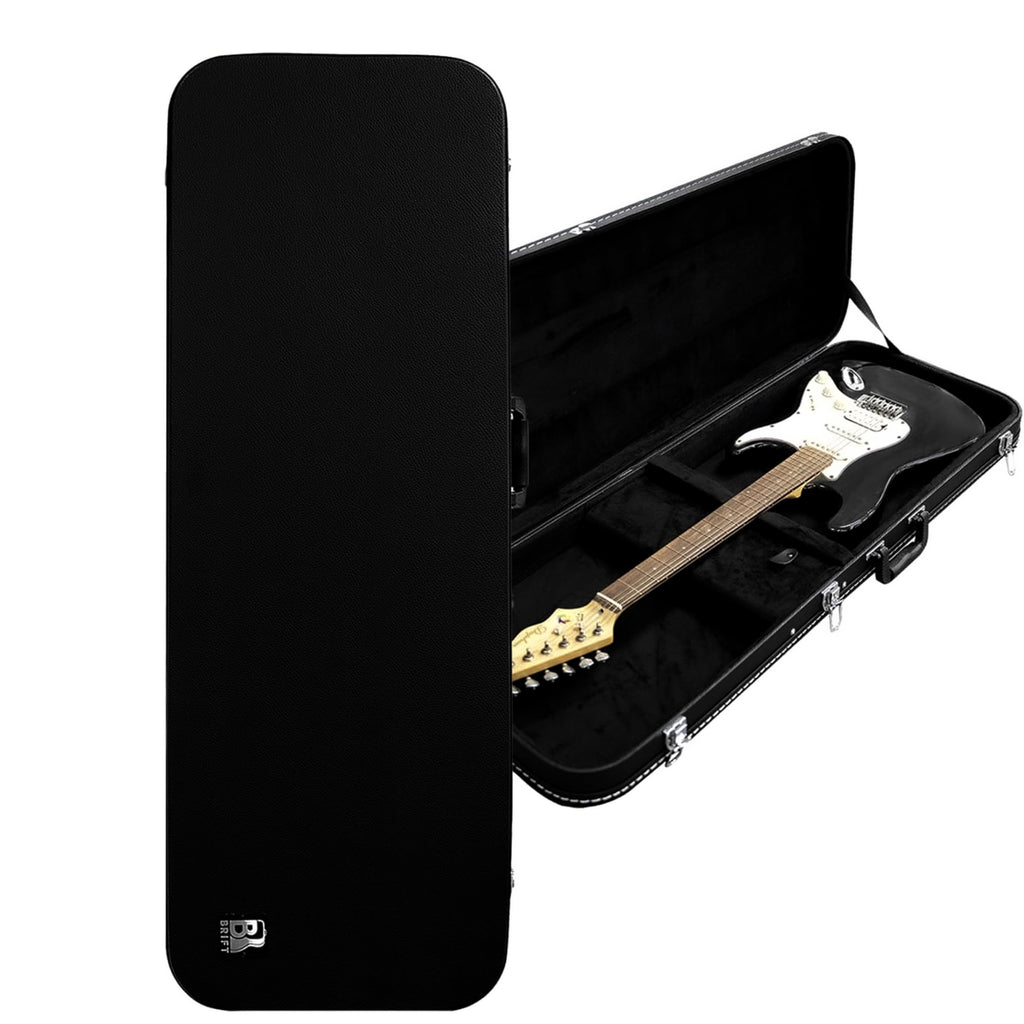39 Inch Wooden Hard Shell Electric Guitar Case with Lock Latch W697