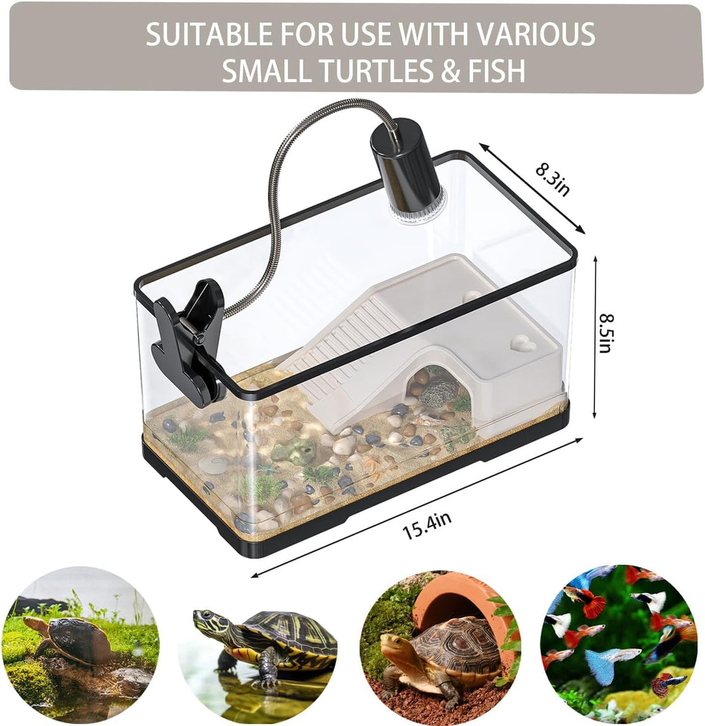 4.7 Gallon Aquatic Turtle Habitat with Basking Lamp, Filter & Platform S868082