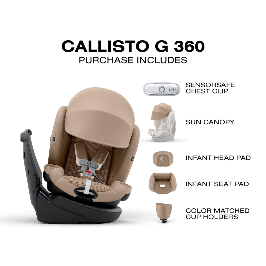Rotating All-in-One Convertible Car Seat, Almond Beige D43120
