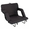 Portable Reclining Stadium Seat with Back Support, Black C865