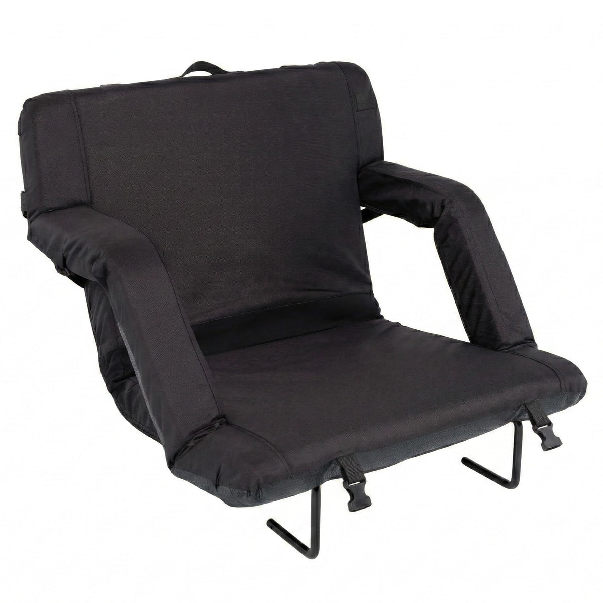 Portable Reclining Stadium Seat with Back Support, Black C865