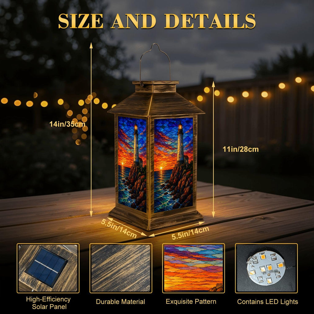 Waterproof Mosaic LED Solar Lantern G85577