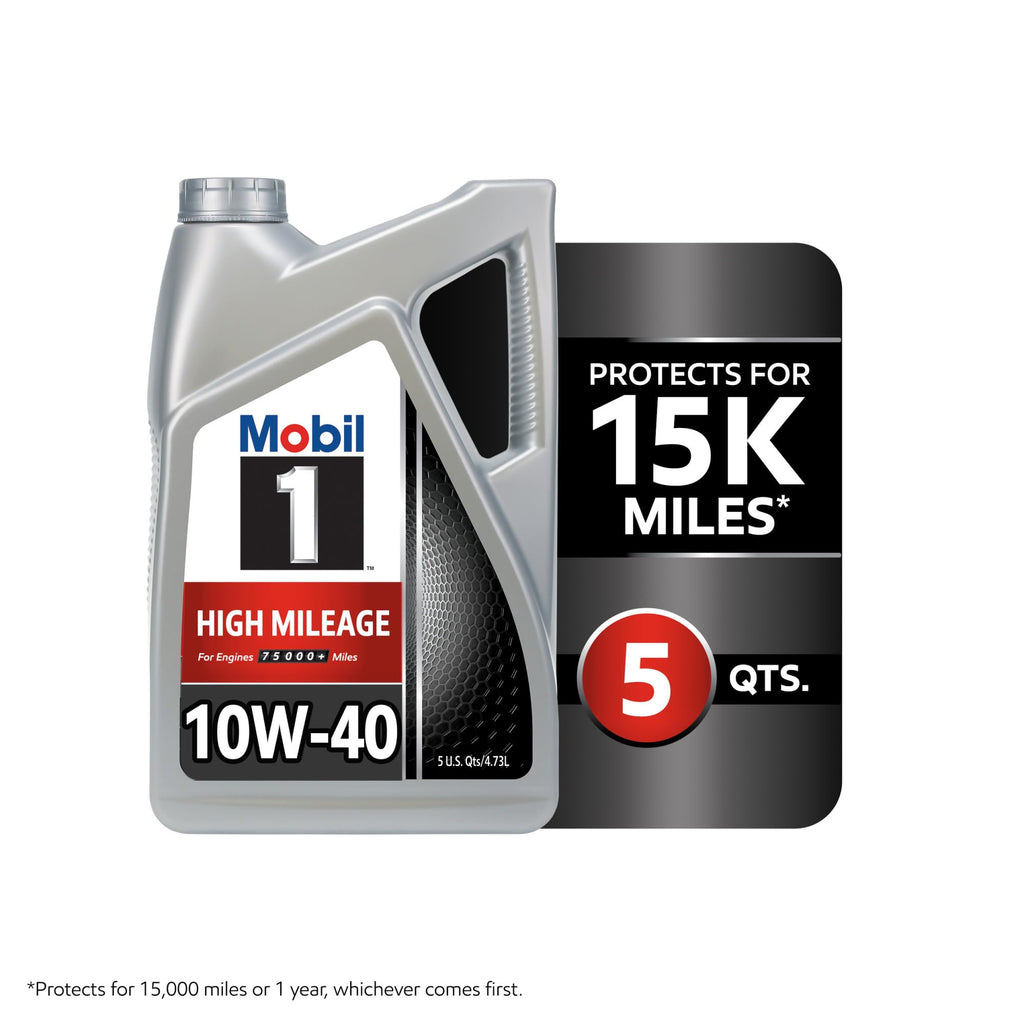 High Mileage Full Synthetic 10W-40 Motor Oil 5 Quart V2964