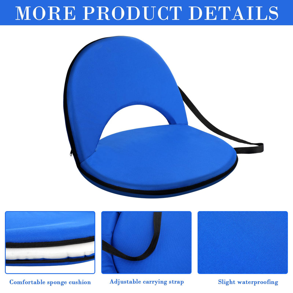 4 Pcs Adjustable Folding Portable Stadium Seats with Back W263