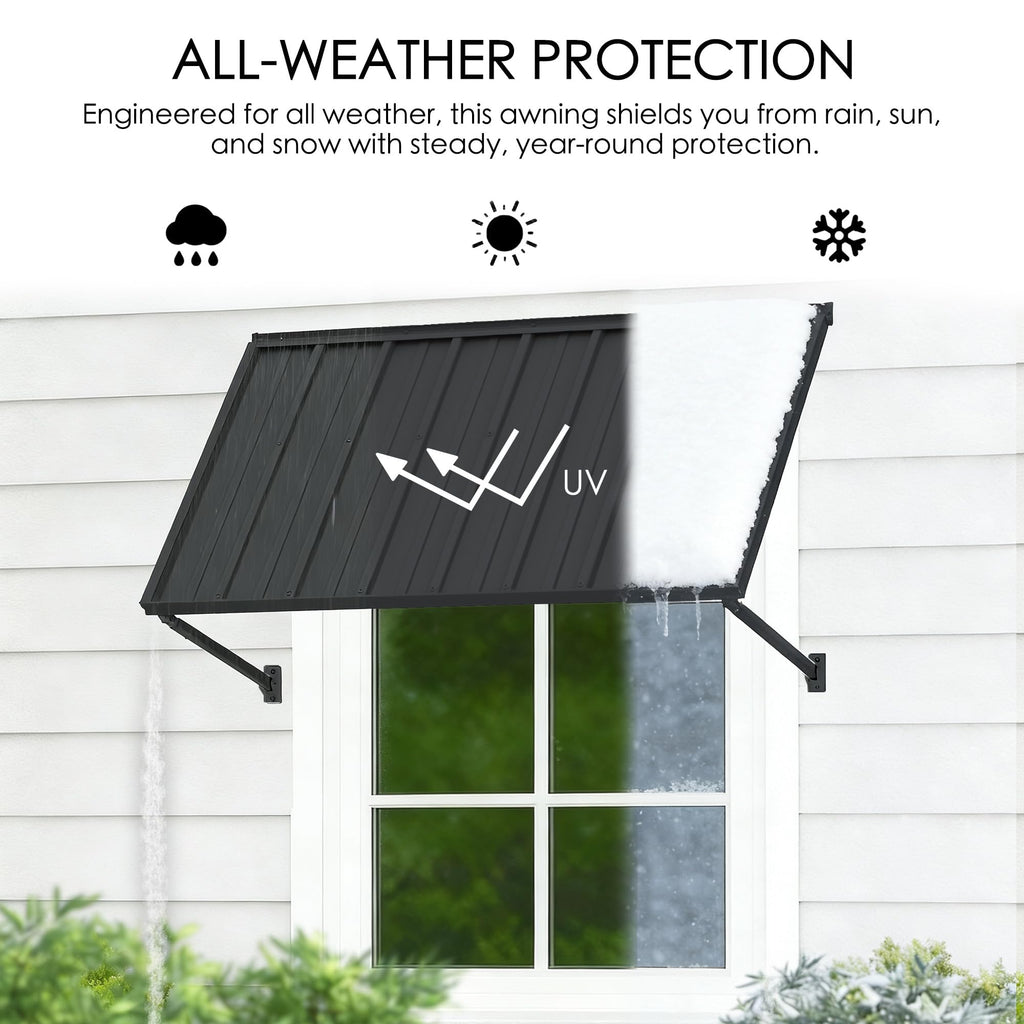 Adjustable Door Window Awning 42"W×32" T7421