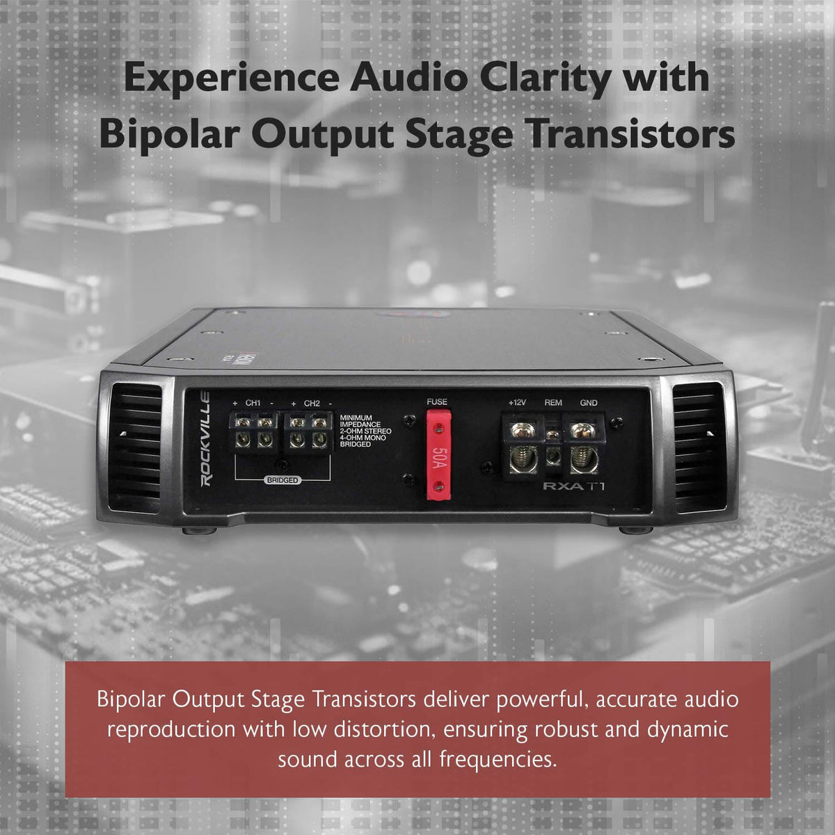 2-Channel Class A/B Car Amplifier 1500W Peak X8998