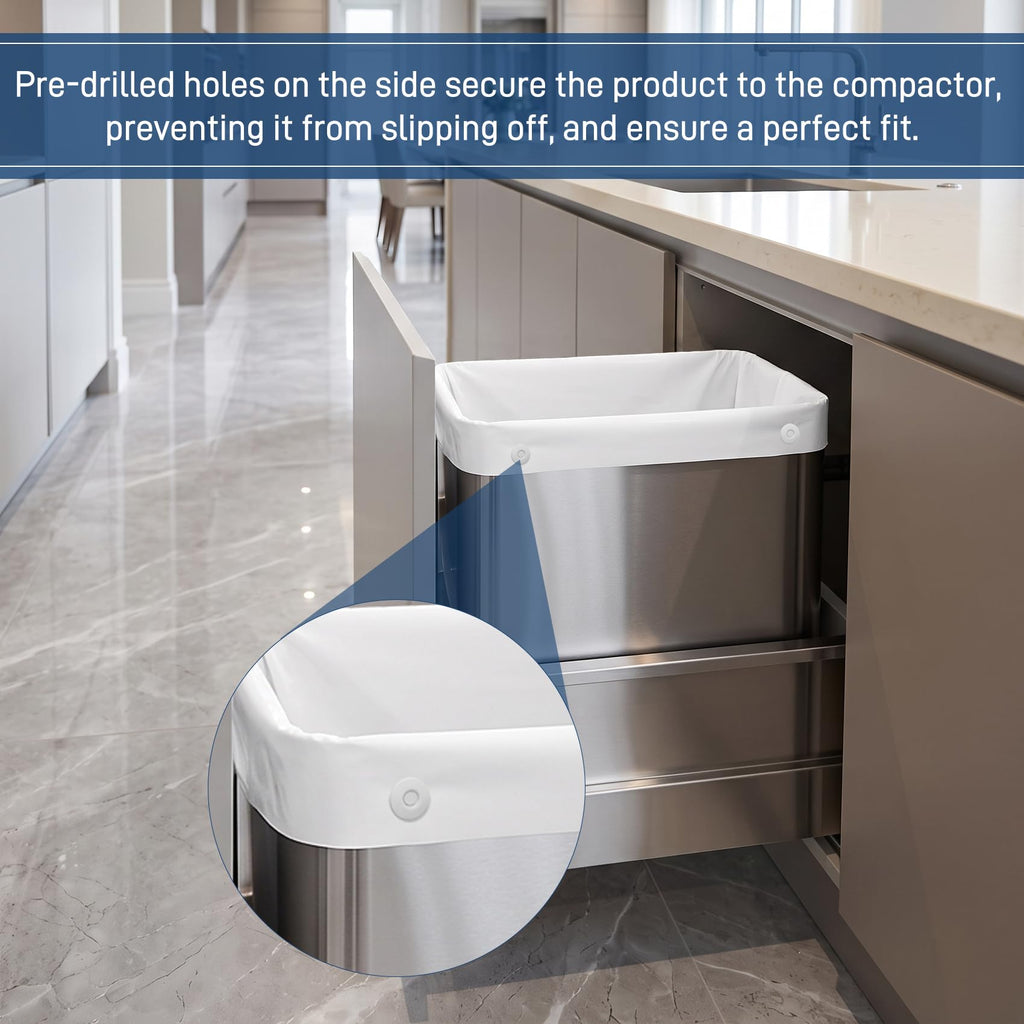 60-pack Trash Compactor Bags with Pre-punched Holes R580