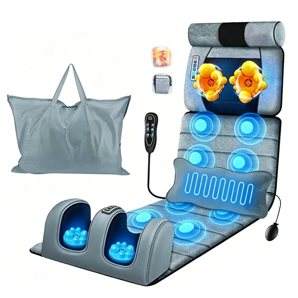 Full Body Electric Heating Vibration Massage Mat Cushion X60978